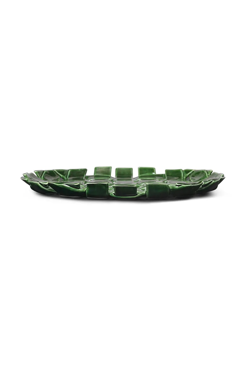 ferm LIVING farfurie decorativă Plait culoarea verde