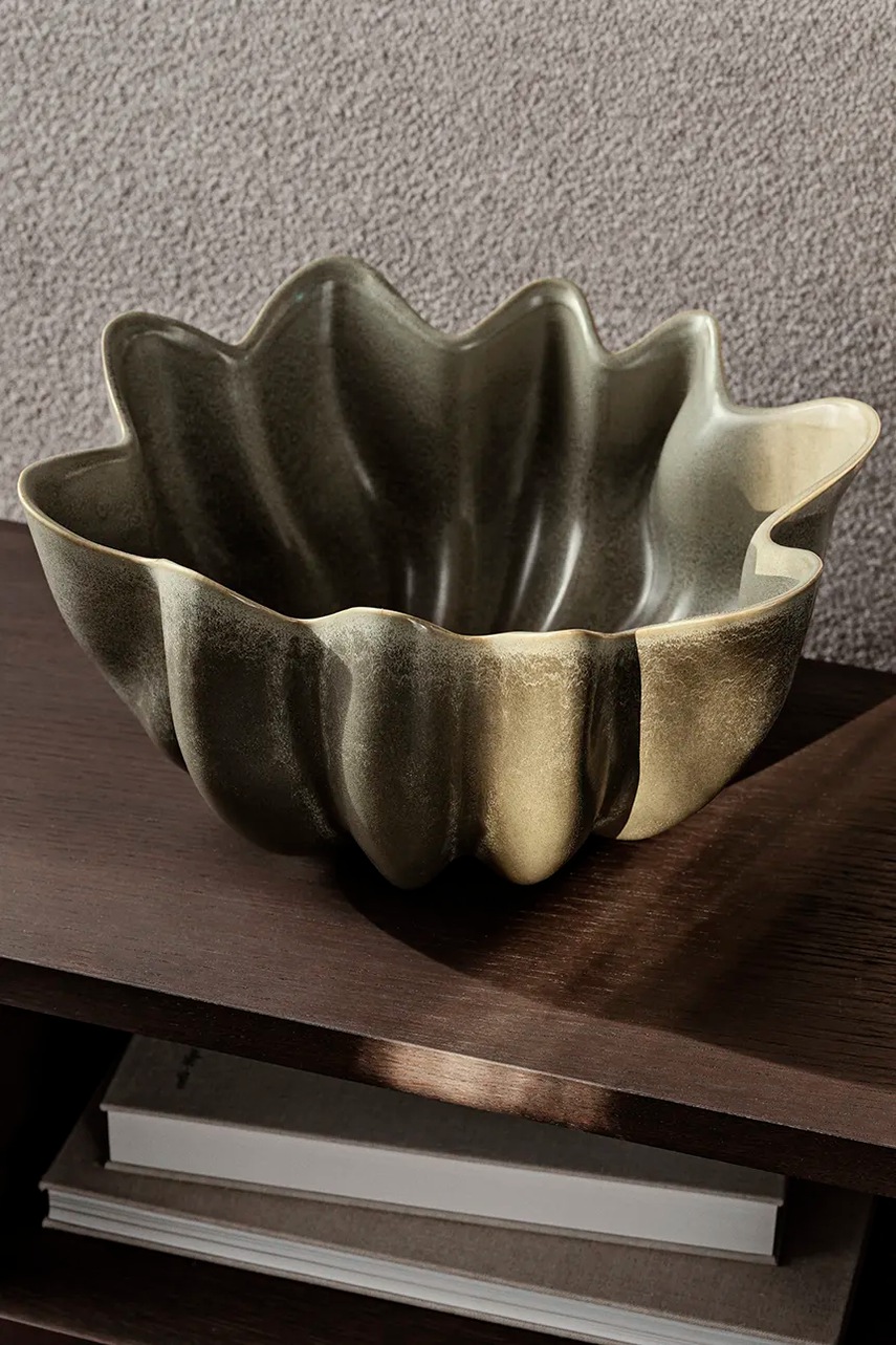 Διακοσμητικό μπολ ferm LIVING Nium χρώμα: πράσινο φωτογραφία