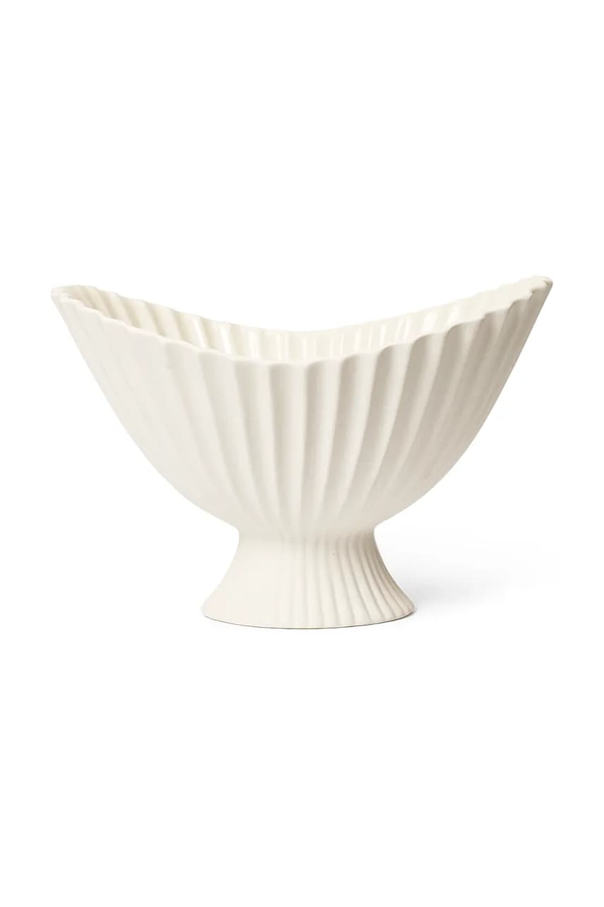 ferm LIVING bol decorativ Fountain culoarea alb