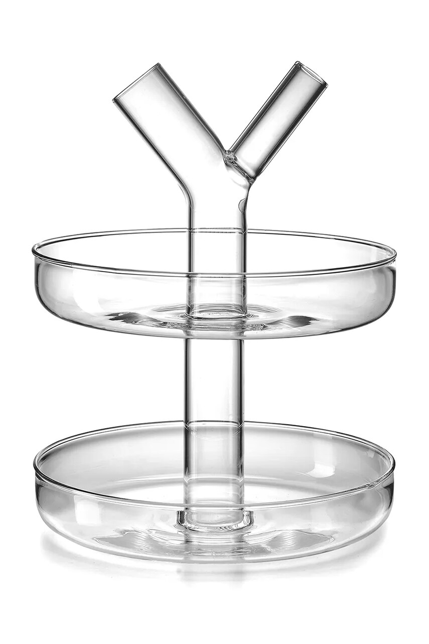 Levně Patrový tác IVV 23 cm průhledná barva