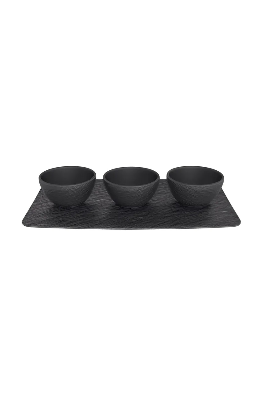 Villeroy & Boch tavă de servire cu boluri culoarea negru