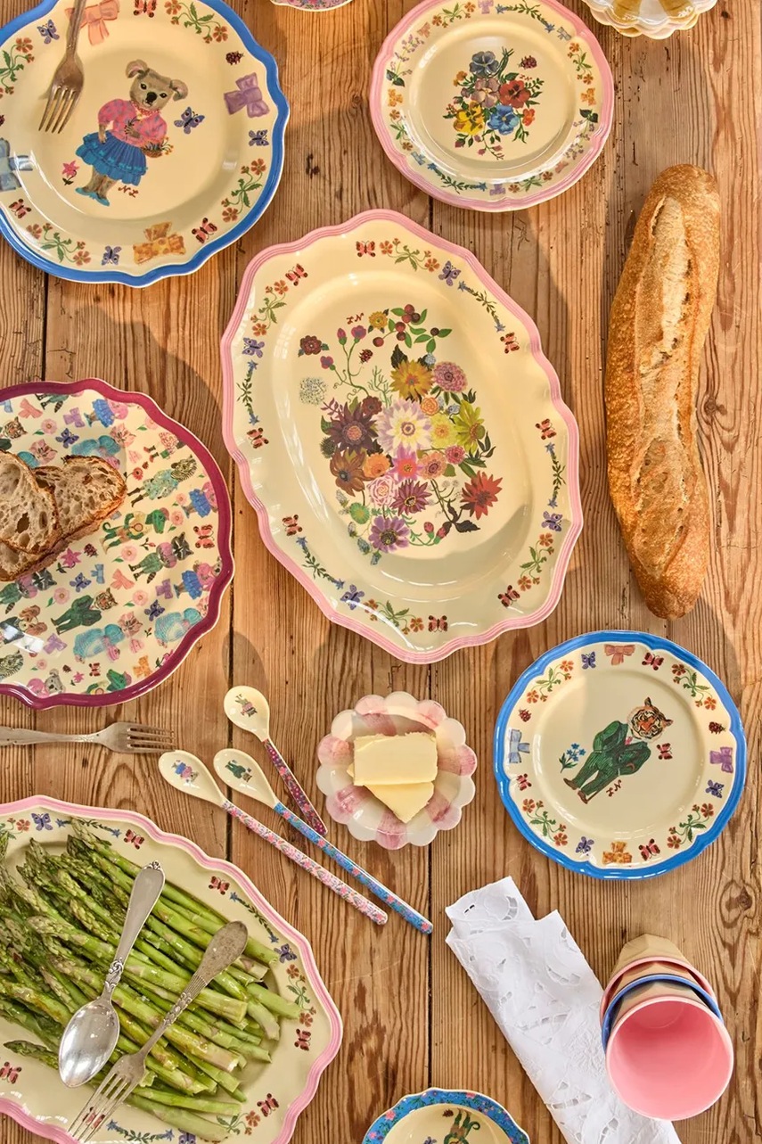 Πιάτο σερβιρίσματος Rice 3,5 x 27 x 36,50 cm χρώμα: πολύχρωμο φωτογραφία