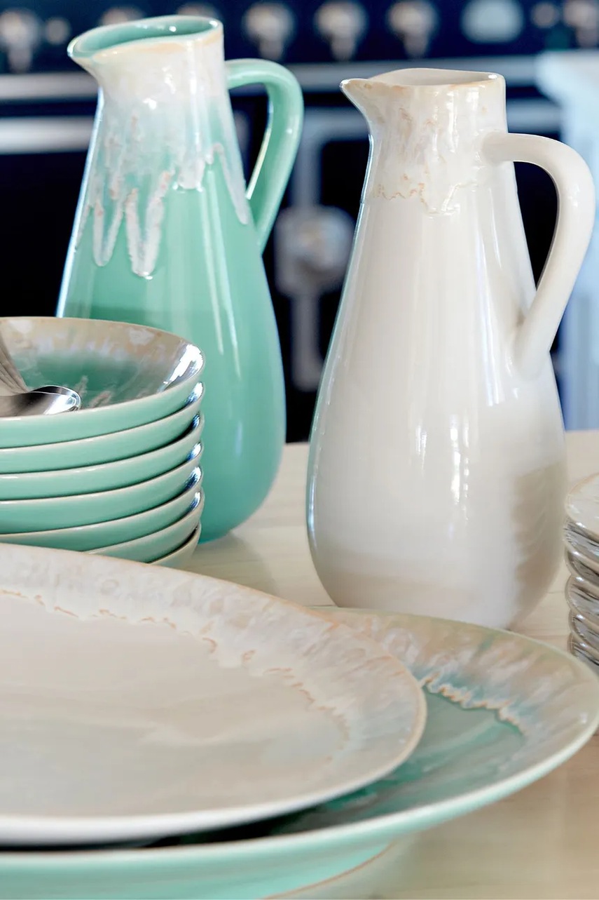 Πιάτο σερβιρίσματος Costa Nova Taormina 40 cm χρώμα: τιρκουάζ φωτογραφία