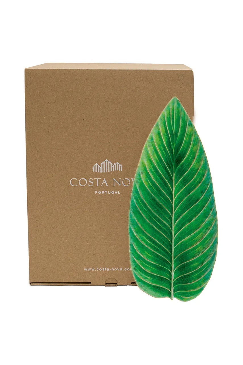 Сервировочная тарелка Costa Nova Riviera Strelizia 40 cm цвет зелёный