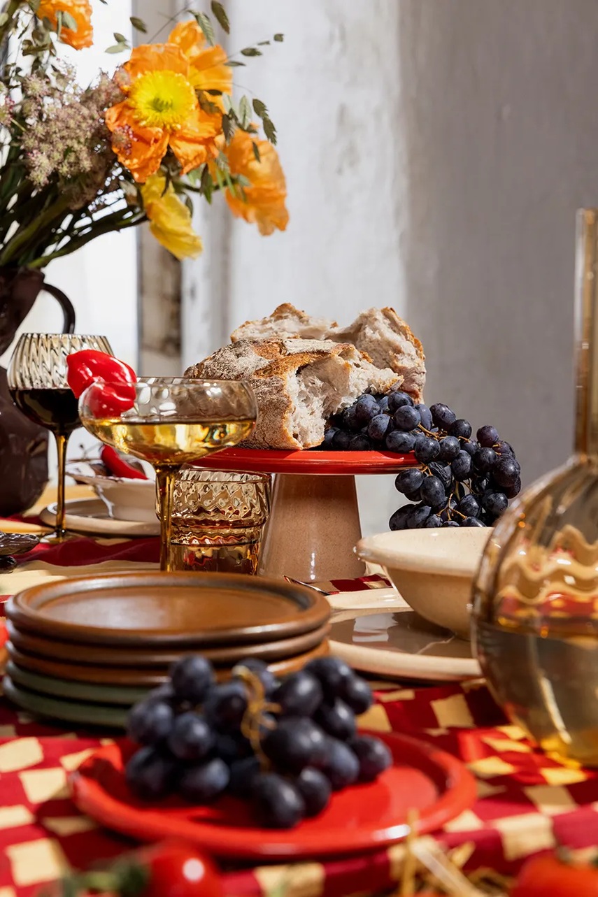 Βάση σερβιρίσματος Byon Porto 26,5 cm χρώμα: κόκκινο φωτογραφία