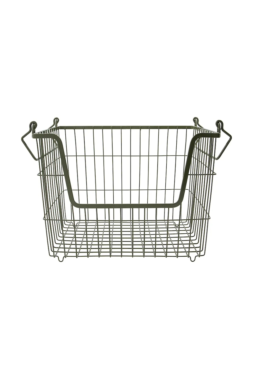 House Doctor coș decorativ HDTaw 27 x 32 cm culoarea verde