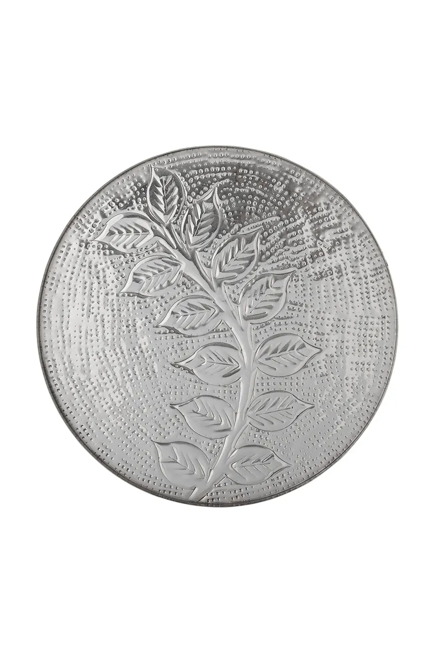 Levně Ozdobný tác Bloomingville Leila 30 x 0,5 cm šedá barva