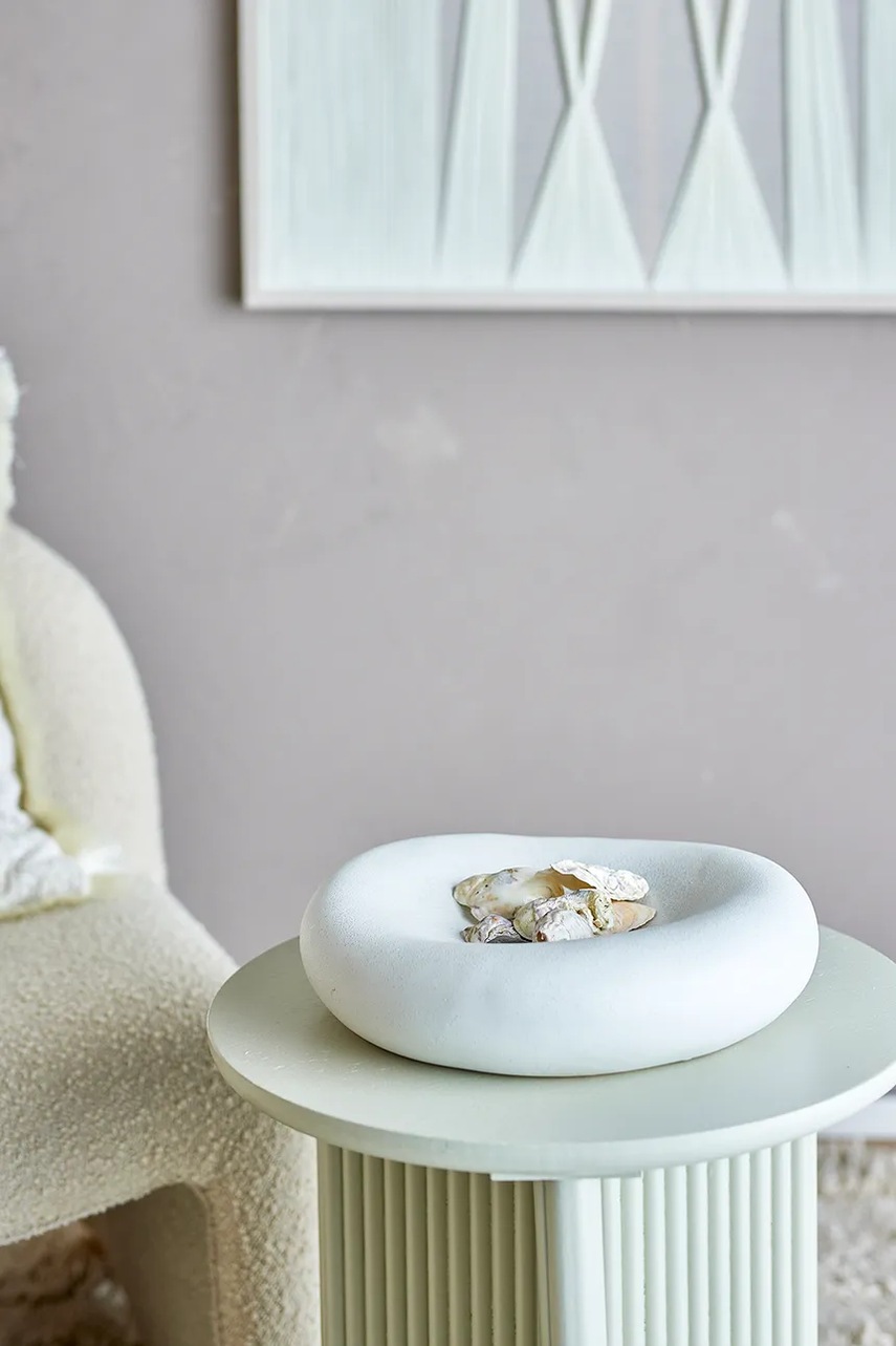 Διακοσμητικό μπολ Bloomingville Audra 30 x 7,5 cm χρώμα: άσπρο φωτογραφία