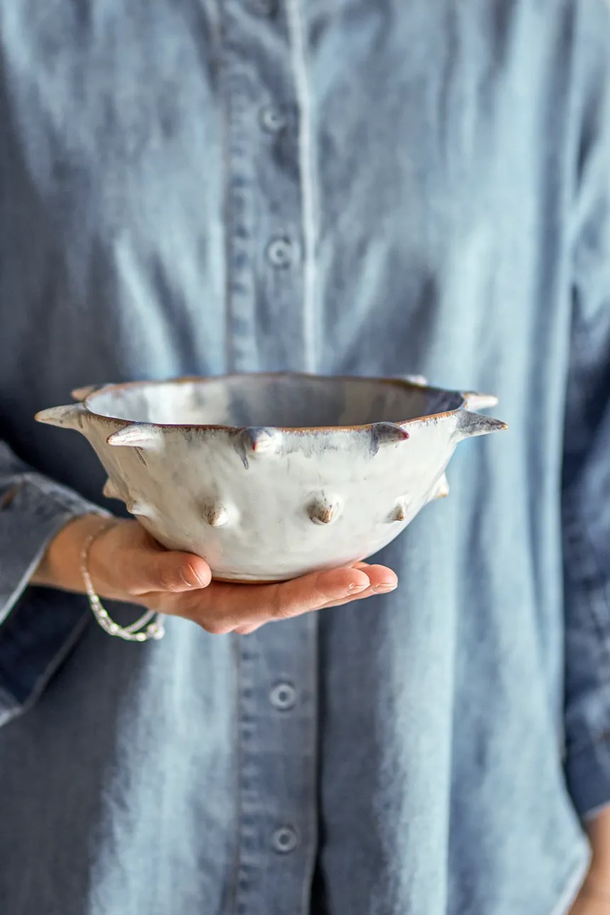 Διακοσμητικό μπολ Bloomingville Edie 22,5 x 8,5 cm χρώμα: μπλε φωτογραφία