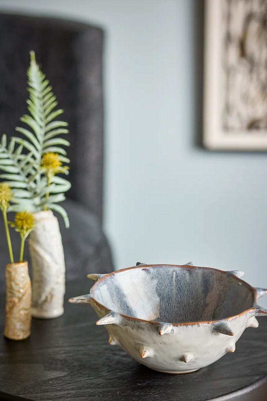 Διακοσμητικό μπολ Bloomingville Edie 22,5 x 8,5 cm χρώμα: μπλε φωτογραφία