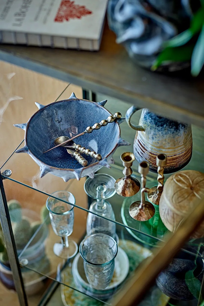 Διακοσμητικό μπολ Bloomingville Edie 22,5 x 8,5 cm χρώμα: μπλε φωτογραφία