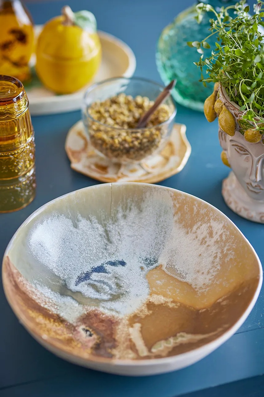 Μπολ Bloomingville Lacey 1,3 L χρώμα: κίτρινο φωτογραφία