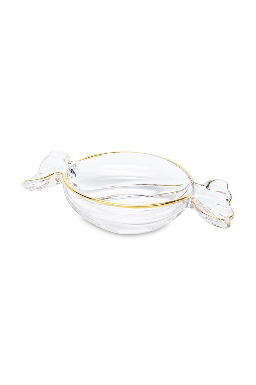 farfurie decorativă 5 x 25 x 15 cm culoarea transparent
