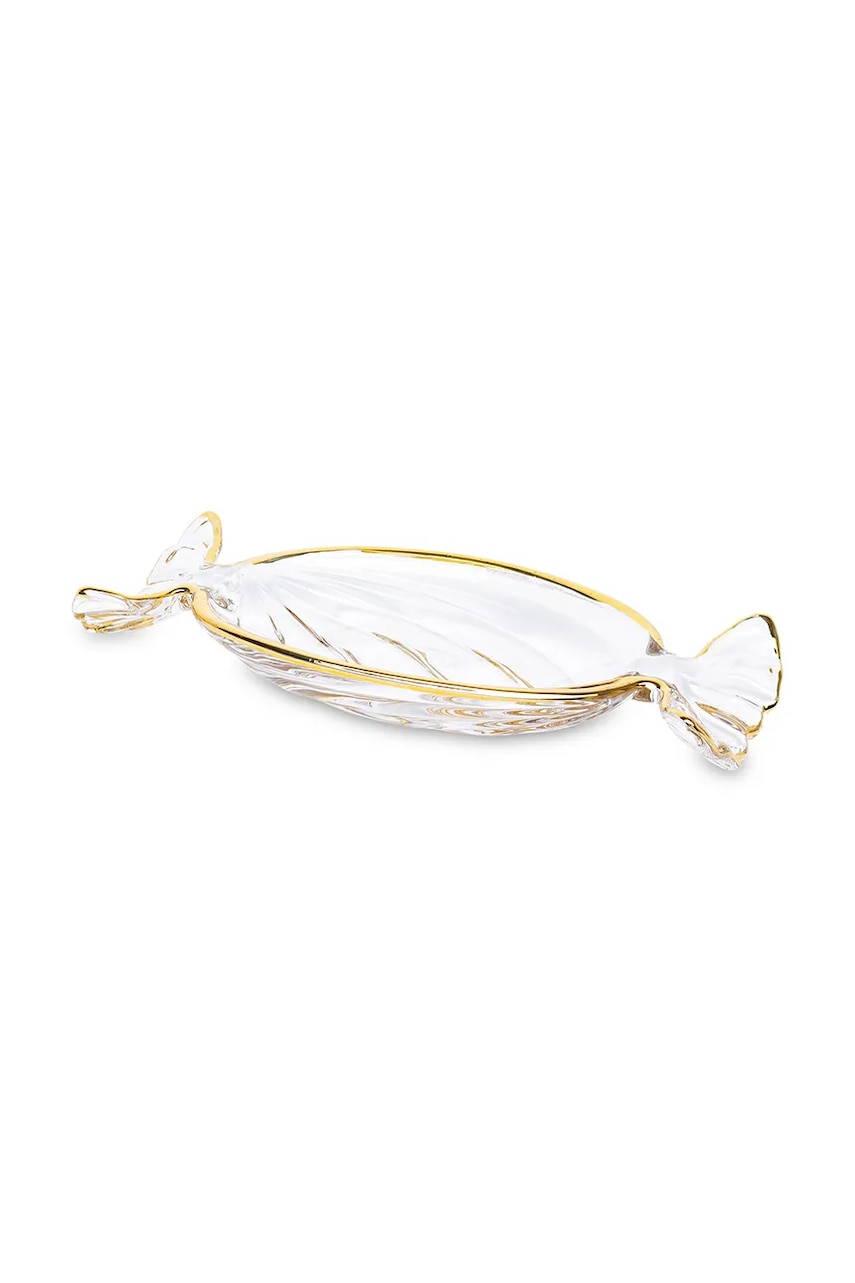 farfurie decorativă 2,5 x 20 x 9,5 cm culoarea transparent