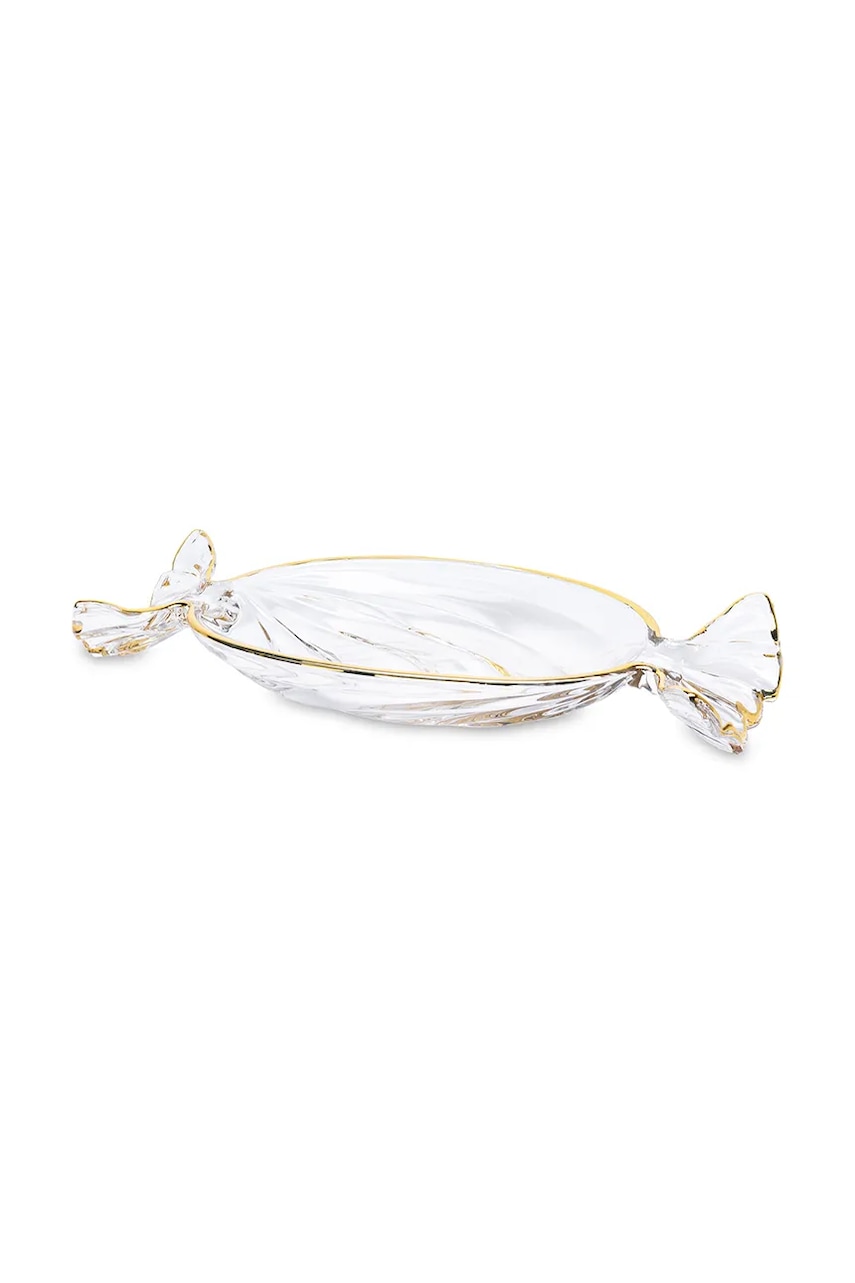 home & lifestyle farfurie decorativă 4 x 34 x 15 cm culoarea transparent