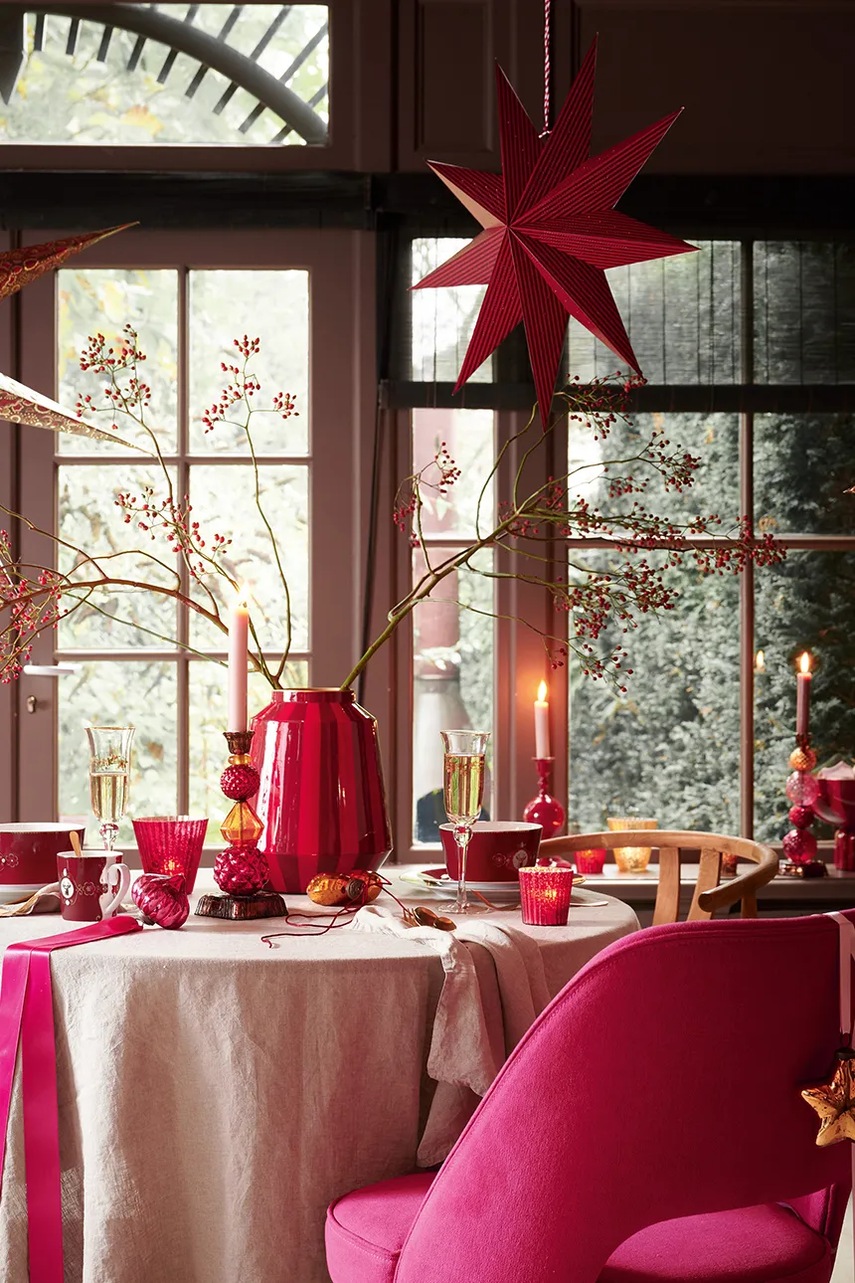 Декоративная миска Pip Studio Stripes Dark Red 30 x 20 cm цвет красный