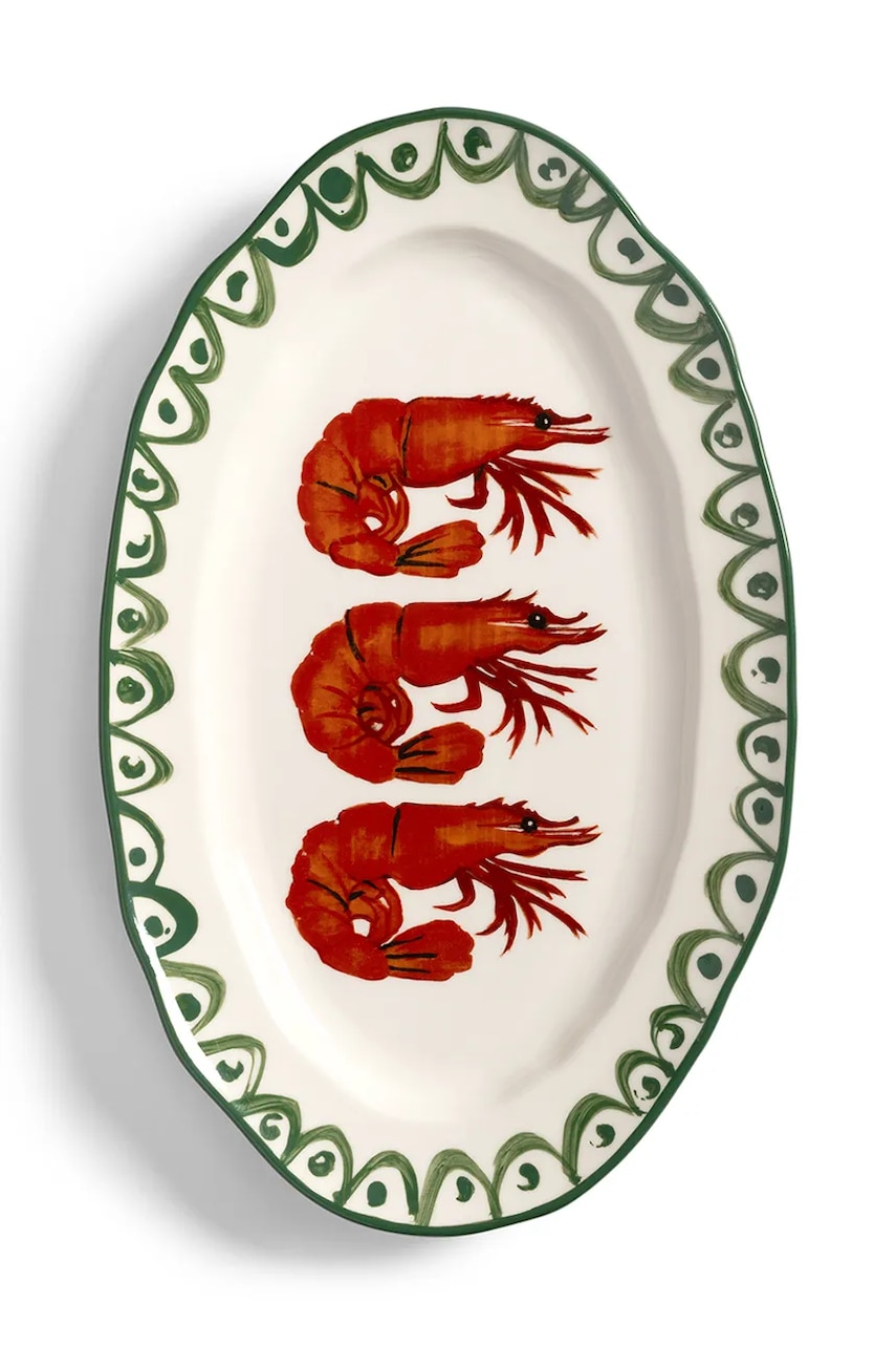 &k amsterdam farfurie sirene 34,5 x 21,5 x 3 cm