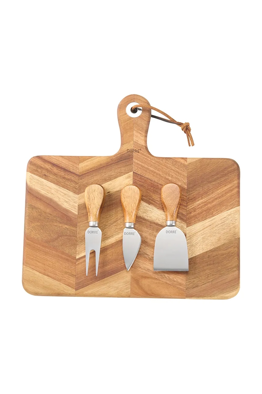 Dorre platou pentru brânzeturi cu ustensile Ollie 30 x 29 cm 4 elementy