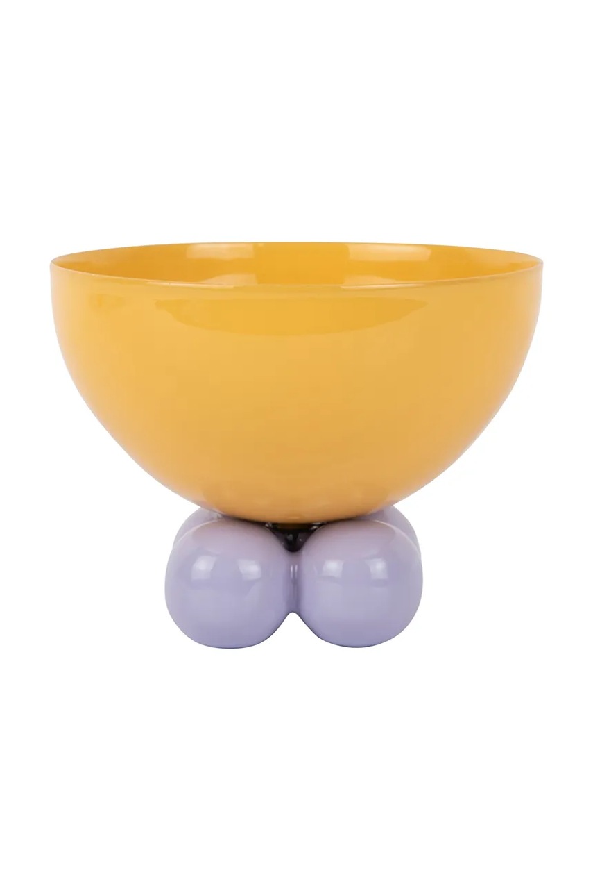 Present Time bol decorativ Double Funky M/11 x 13 cm culoarea galben