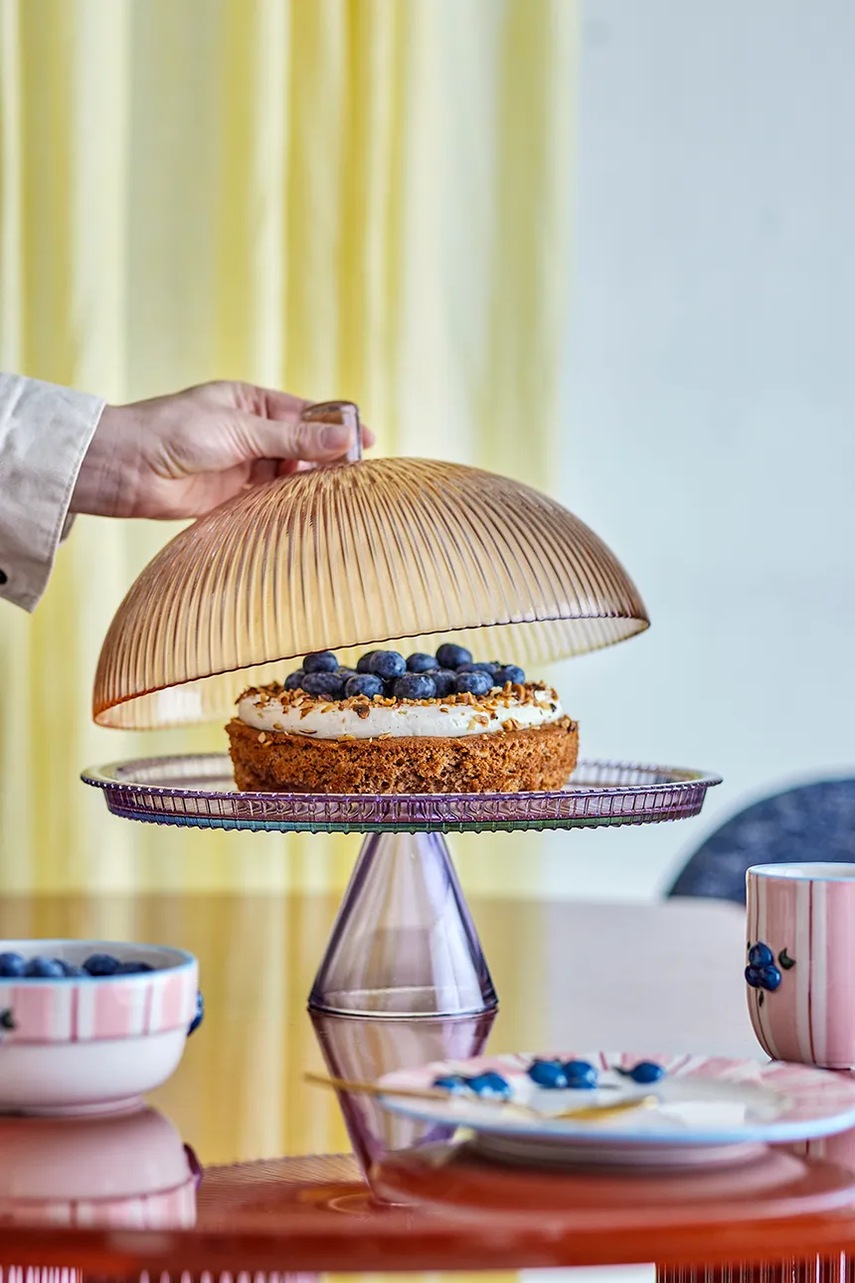 Βάση για τούρτες με αμπαζούρ Bloomingville Tayo 32 x 24,5 cm φωτογραφία