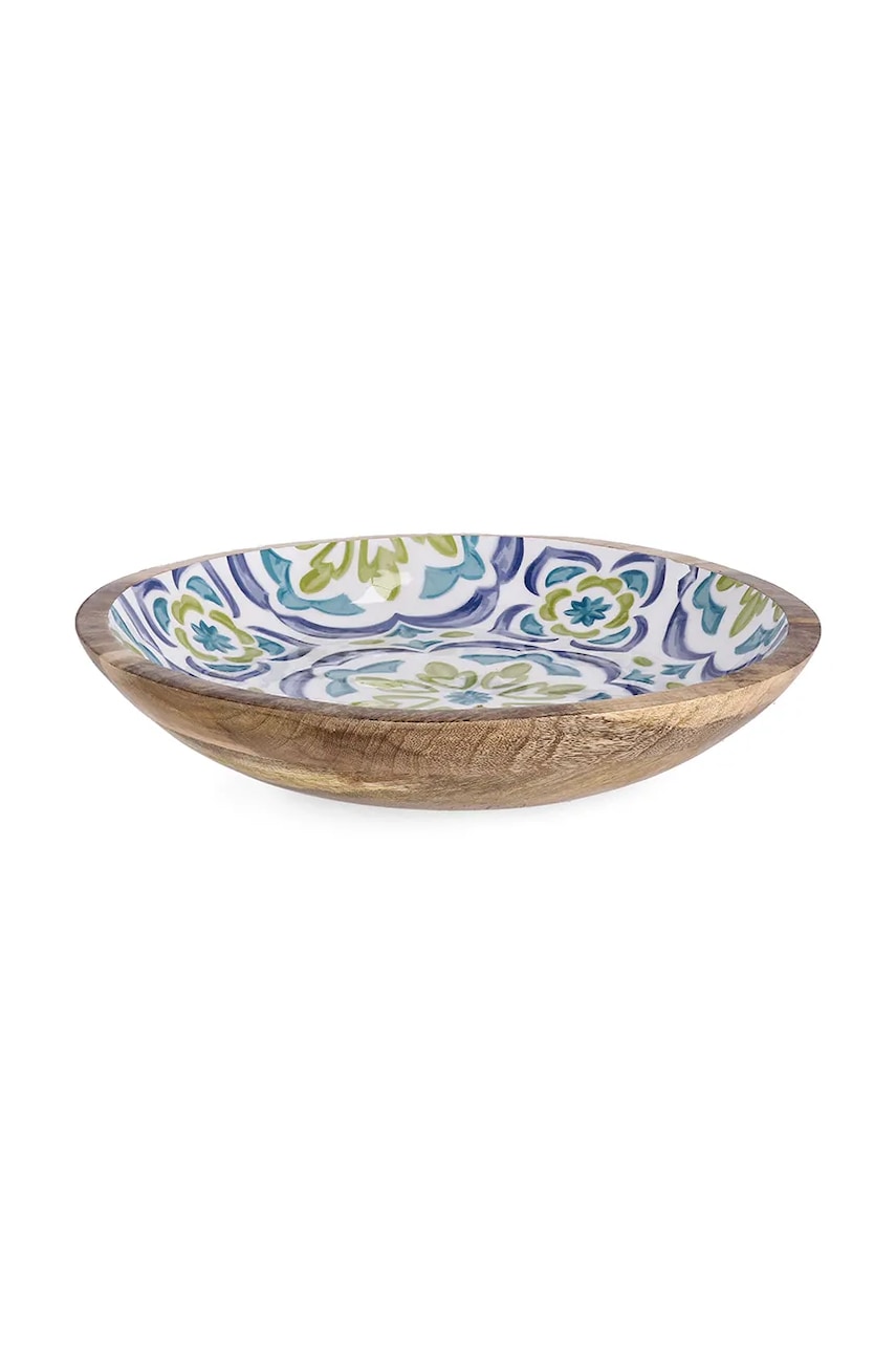 Bizzotto μεγάλο μπολ για φρούτα από ξύλο μάνγκο 38 x 6,5 cm 551020 πολύχρωμο ONE SIZE