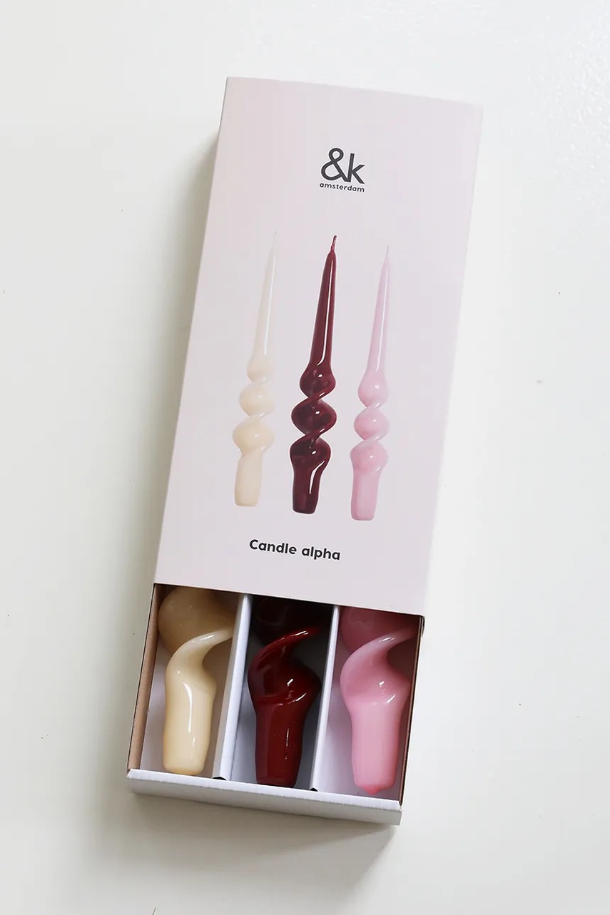 Σετ κεριών &k amsterdam alpha reds set 3-pack χρώμα: πολύχρωμο φωτογραφία