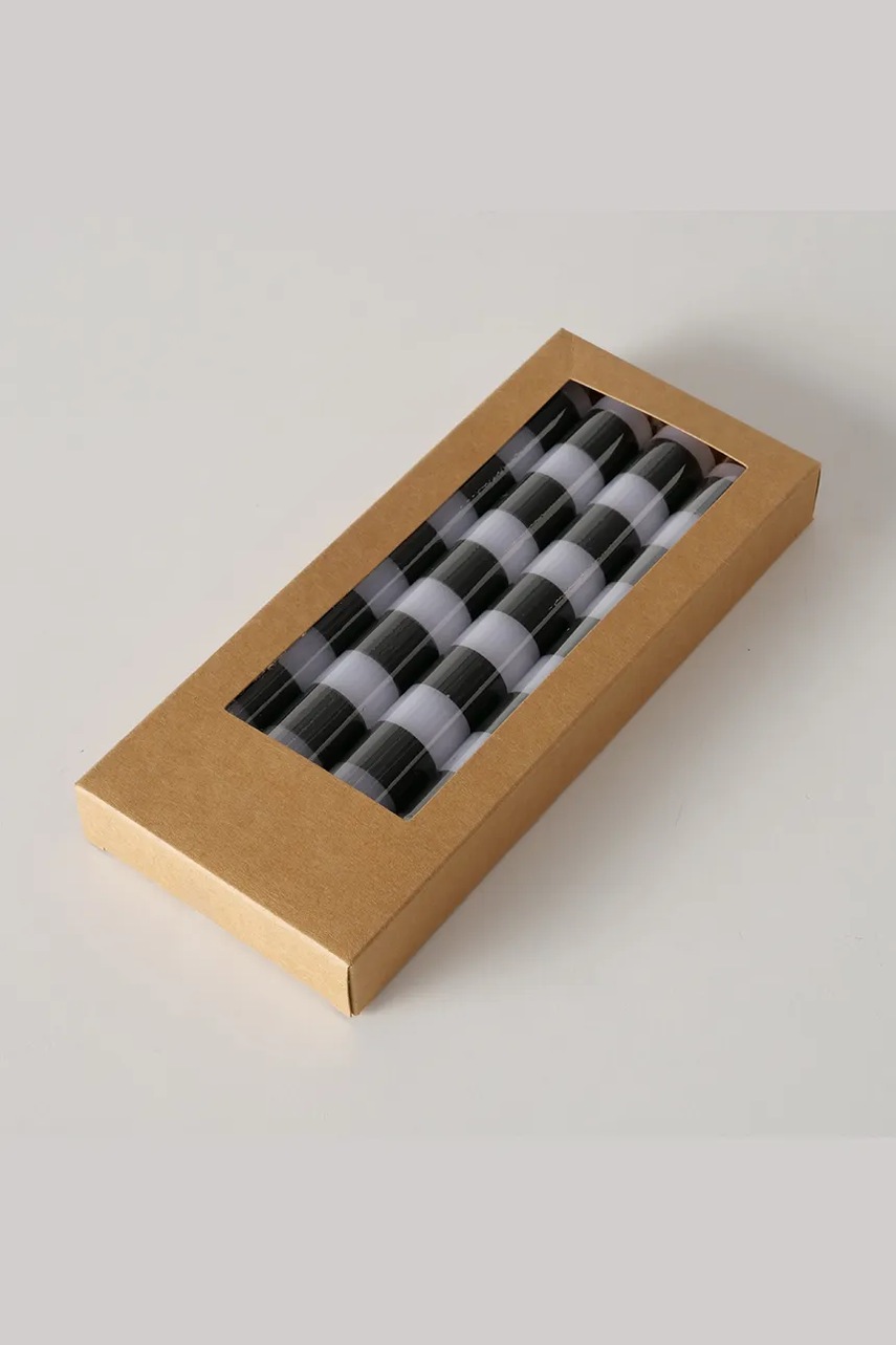 Σετ κεριών Boltze Stripy 20 cm 4-pack χρώμα: μαύρο φωτογραφία