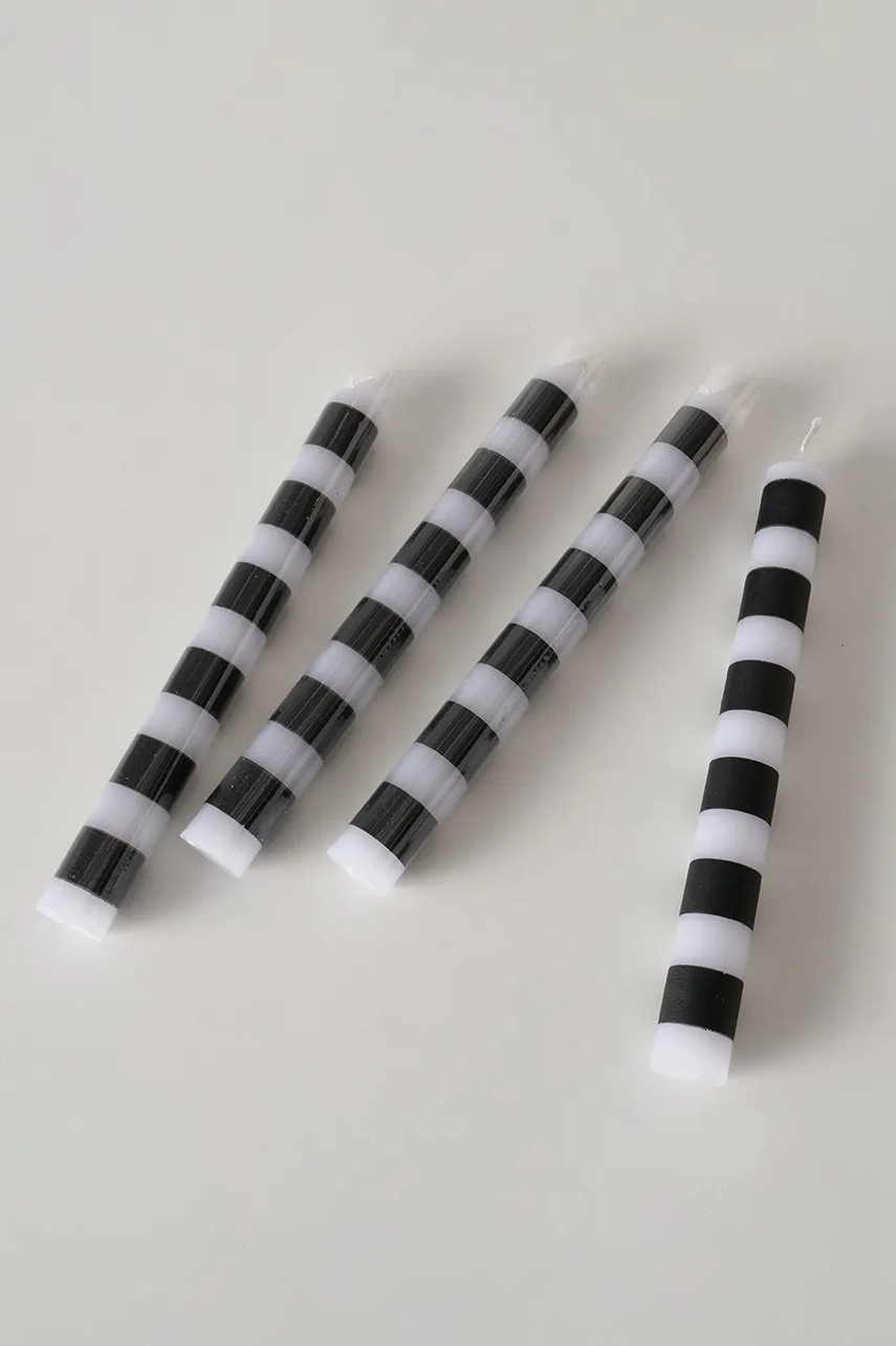 Boltze gyertyák készlete Stripy 20 cm 4 db fekete termék 2. képe
