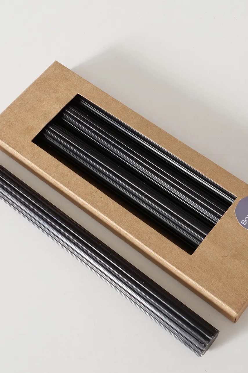 Διακοσμητικό κερί Boltze 25 cm 4-pack χρώμα: μαύρο φωτογραφία