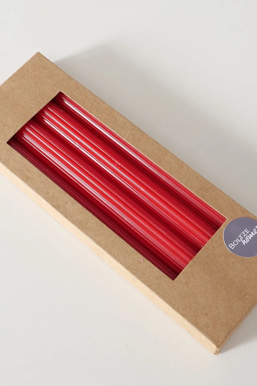 Набор свечей Boltze Classic 25 cm 4 шт цвет красный