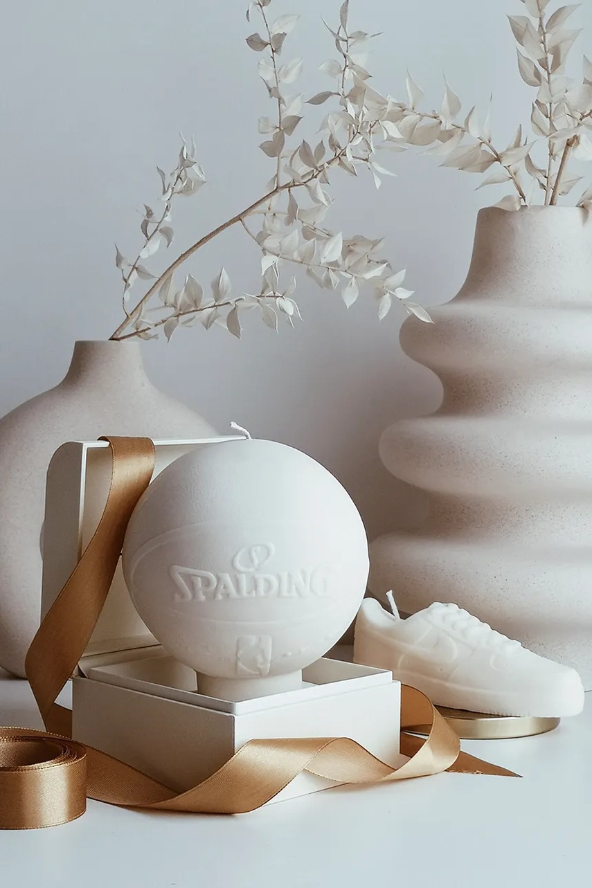 Διακοσμητικό κερί Temida Inspired Ball 760 g χρώμα: μπεζ φωτογραφία