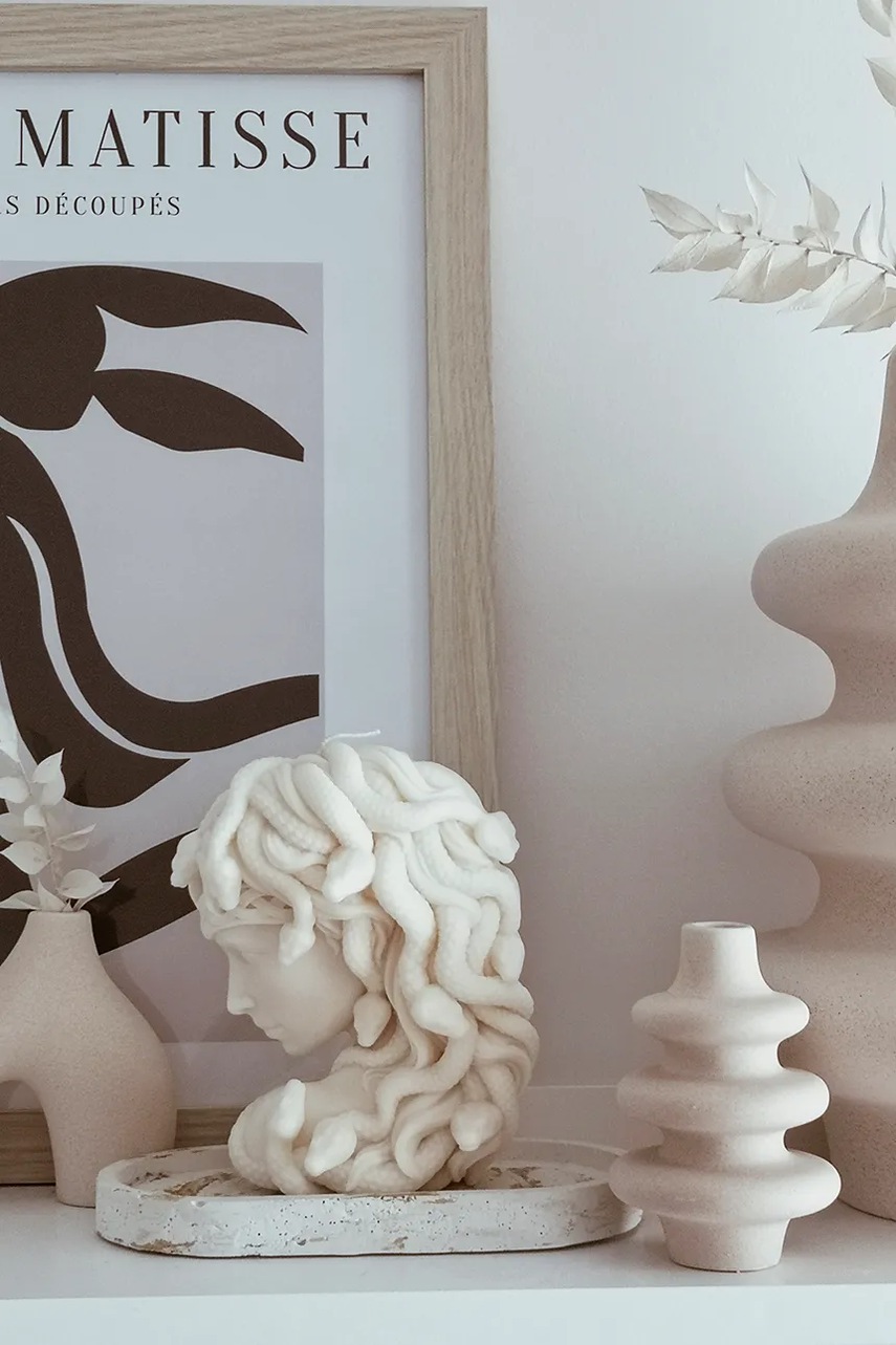 Διακοσμητικό κερί Temida Medusa 600 g χρώμα: μπεζ φωτογραφία