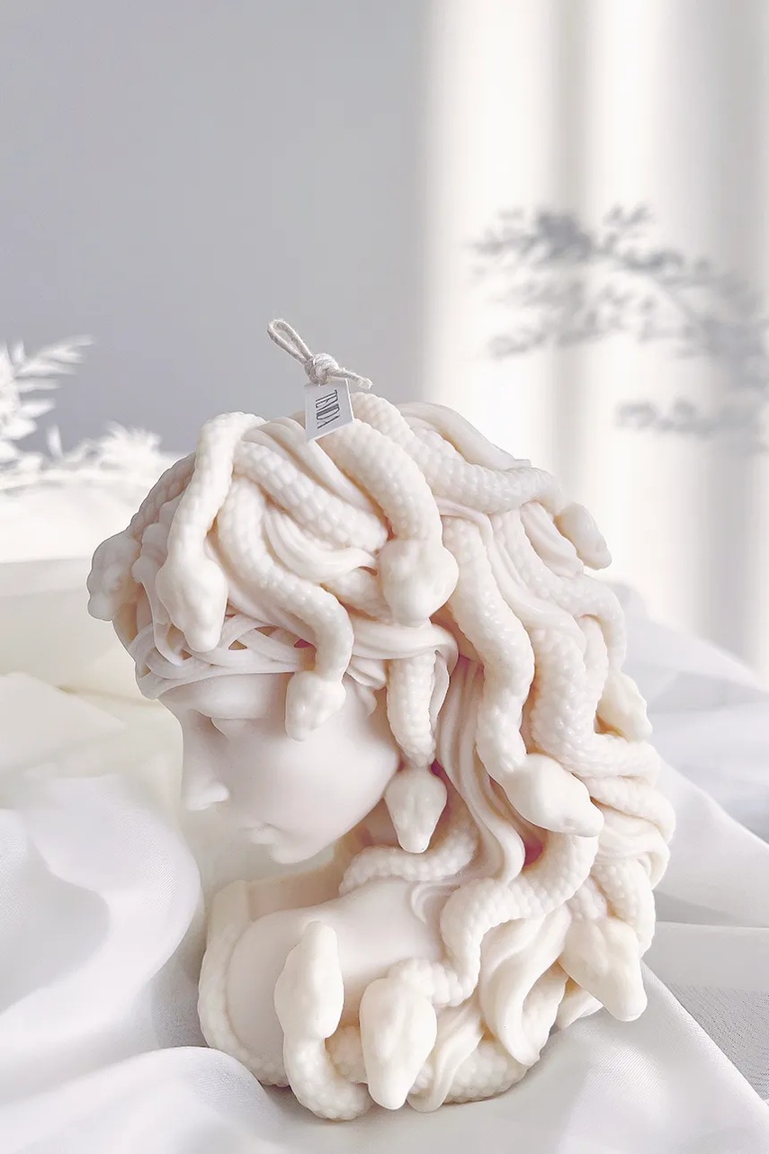 Διακοσμητικό κερί Temida Medusa 600 g χρώμα: μπεζ φωτογραφία