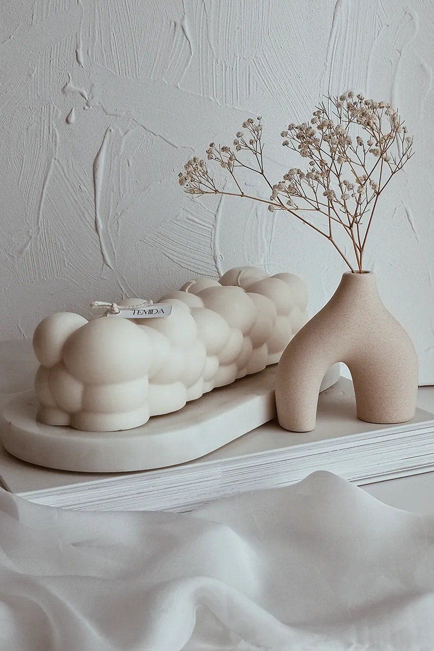 Διακοσμητικό κερί Temida Cloud 1060 g χρώμα: μπεζ φωτογραφία