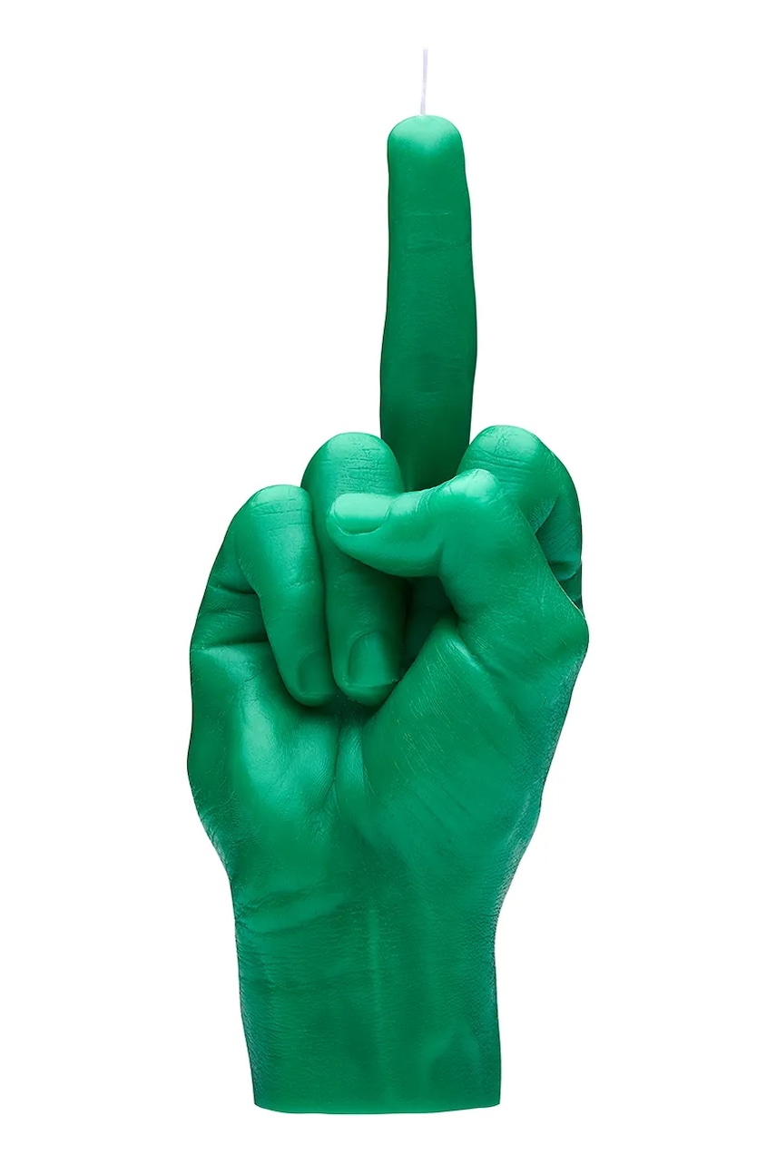 CandleHand lumânare decorativă F*ck you 380 g culoarea verde