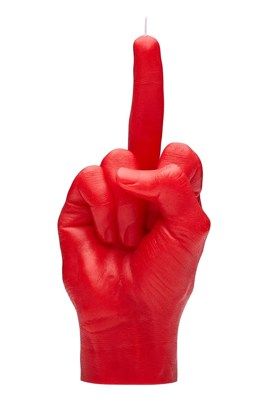 CandleHand lumânare decorativă F*ck you 380 g culoarea roșu