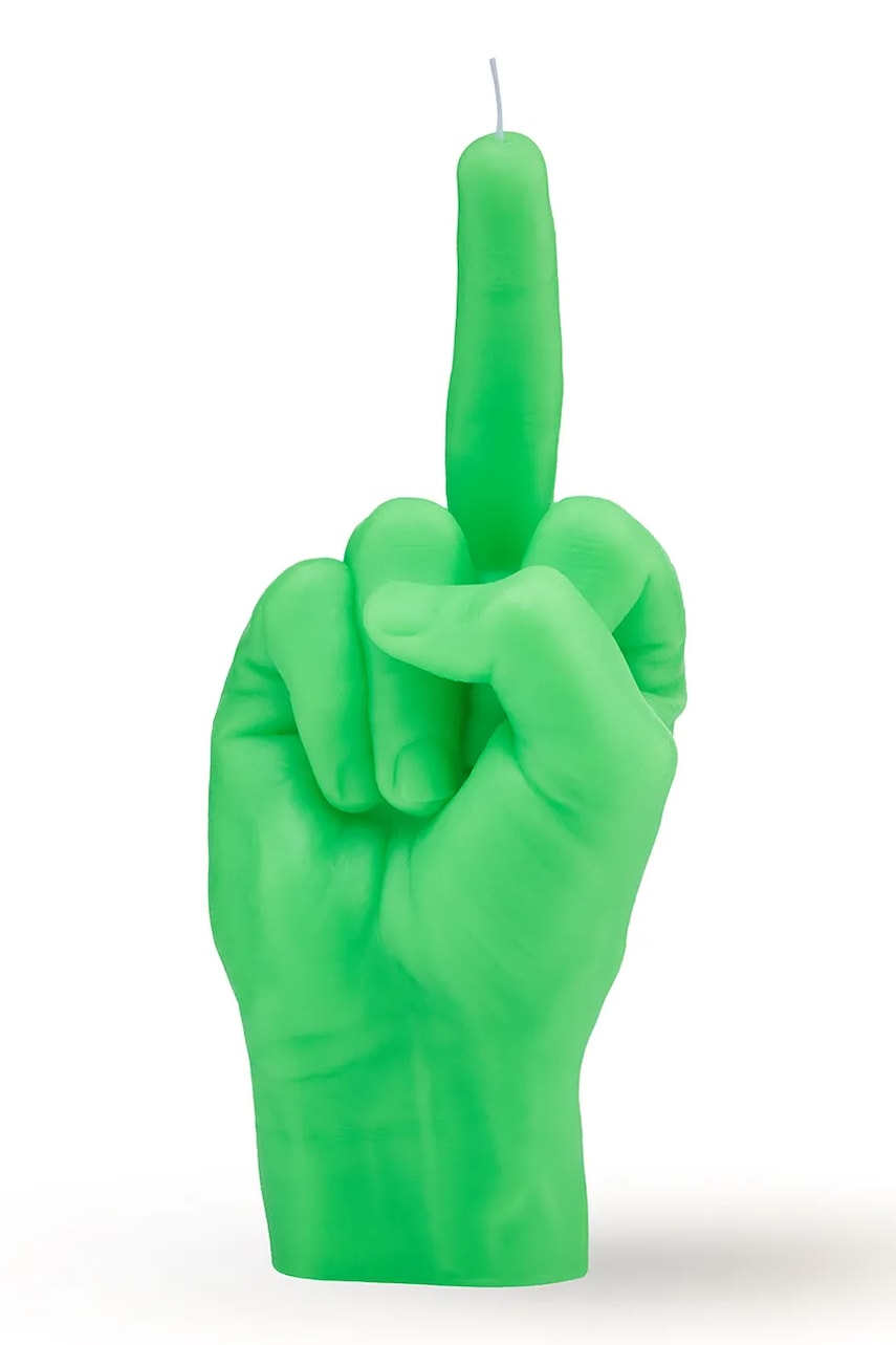CandleHand lumânare decorativă F*ck you 380 g. culoarea verde