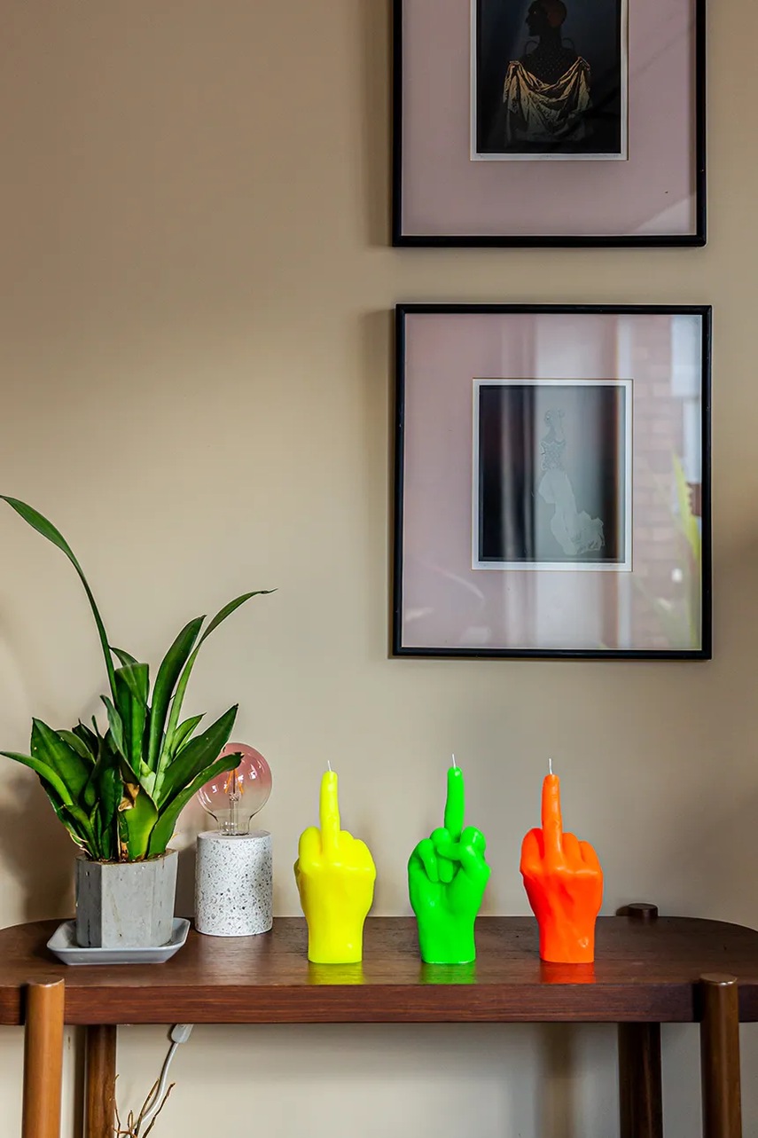 Διακοσμητικό κερί CandleHand F*ck you 380 g χρώμα: πορτοκαλί φωτογραφία