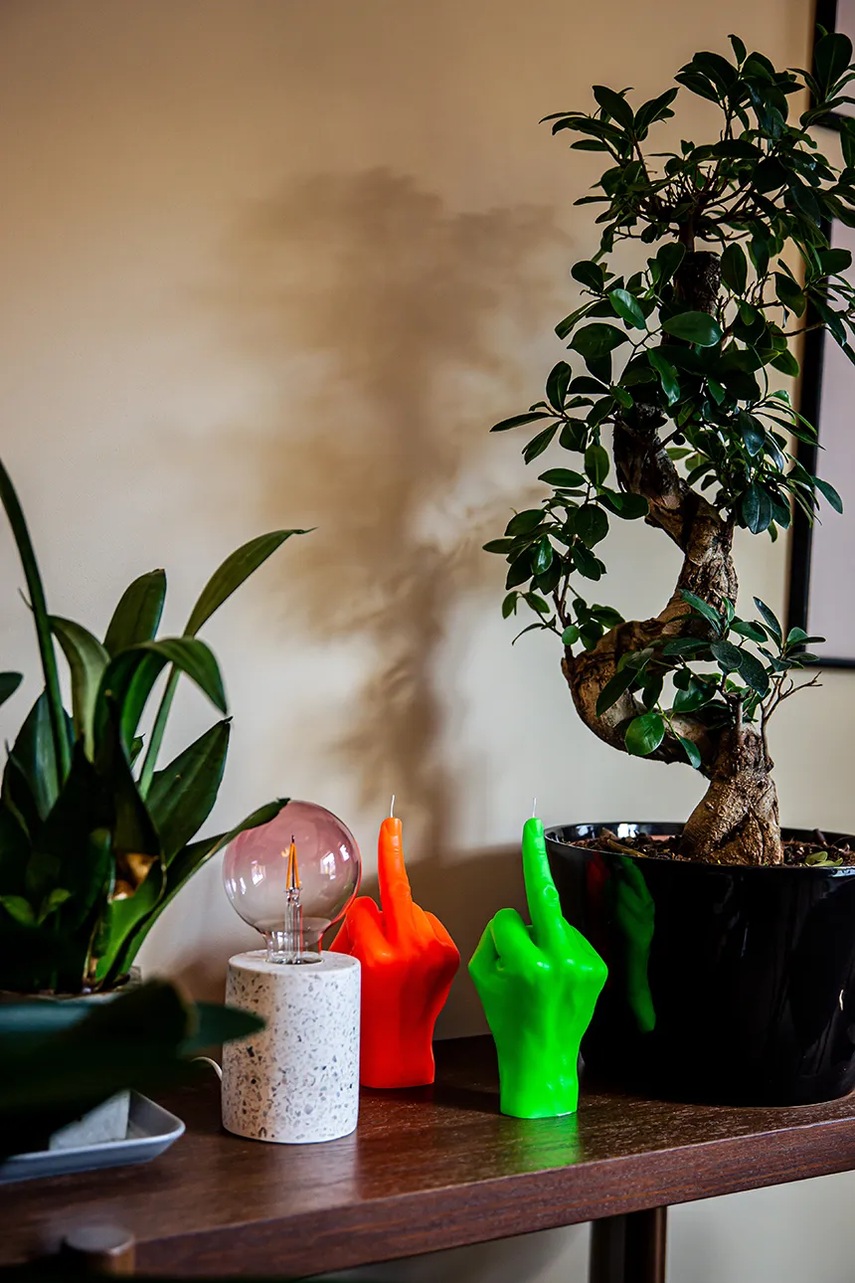 Διακοσμητικό κερί CandleHand F*ck you 380 g χρώμα: πορτοκαλί φωτογραφία