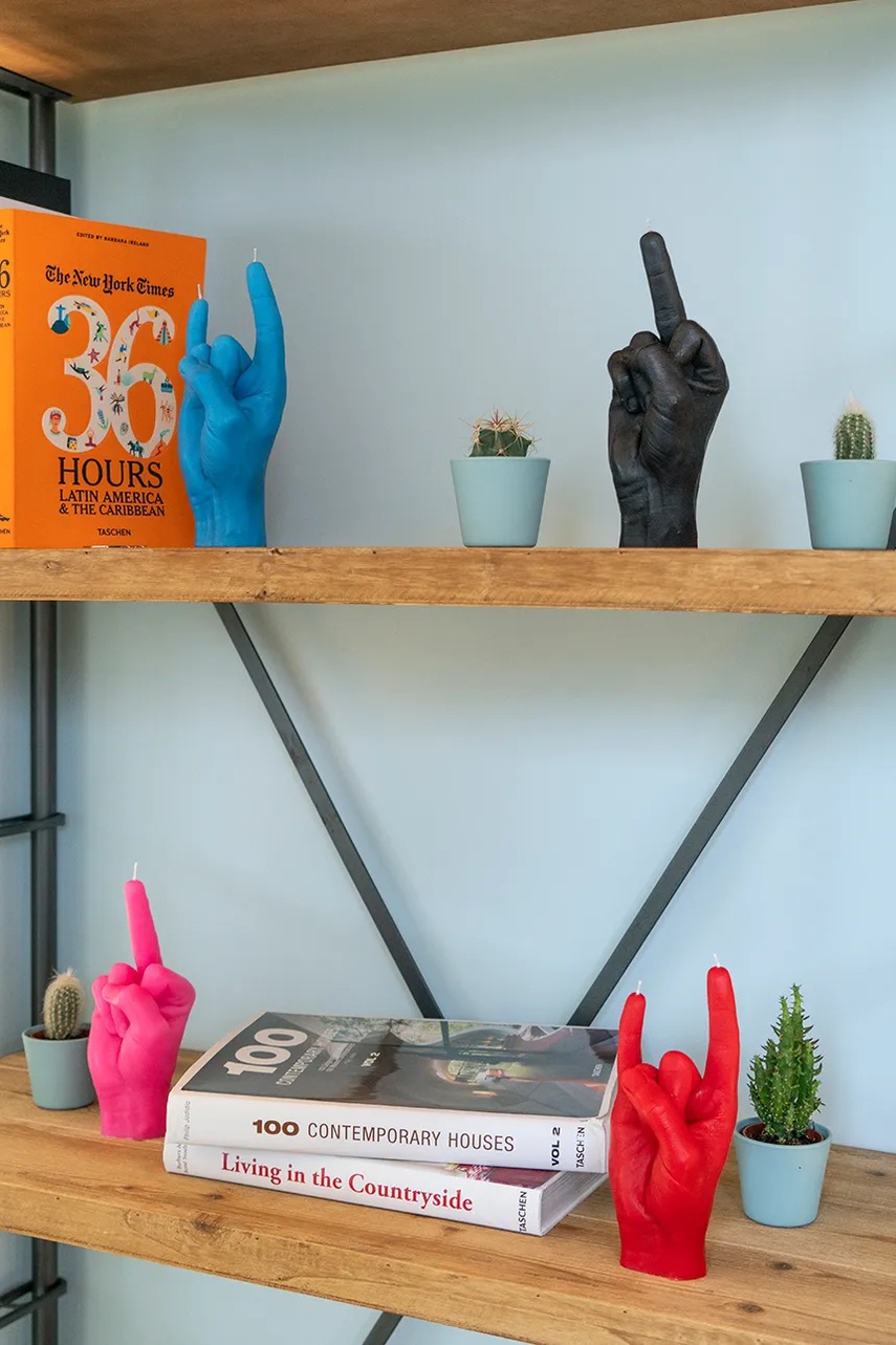 Διακοσμητικό κερί CandleHand You Rock 310 g χρώμα: μπλε φωτογραφία