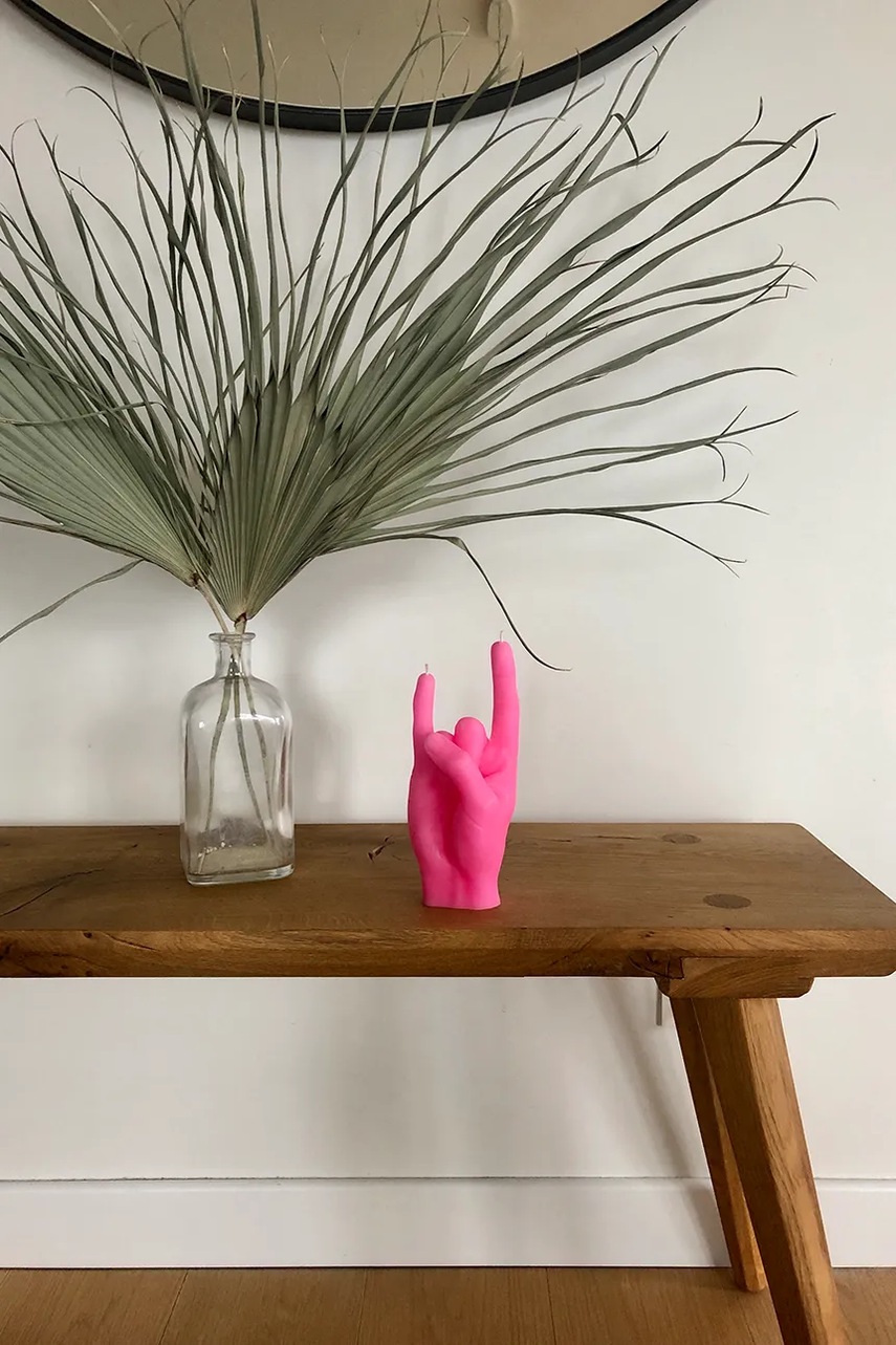 Διακοσμητικό κερί CandleHand You Rock 310 g χρώμα: ροζ φωτογραφία