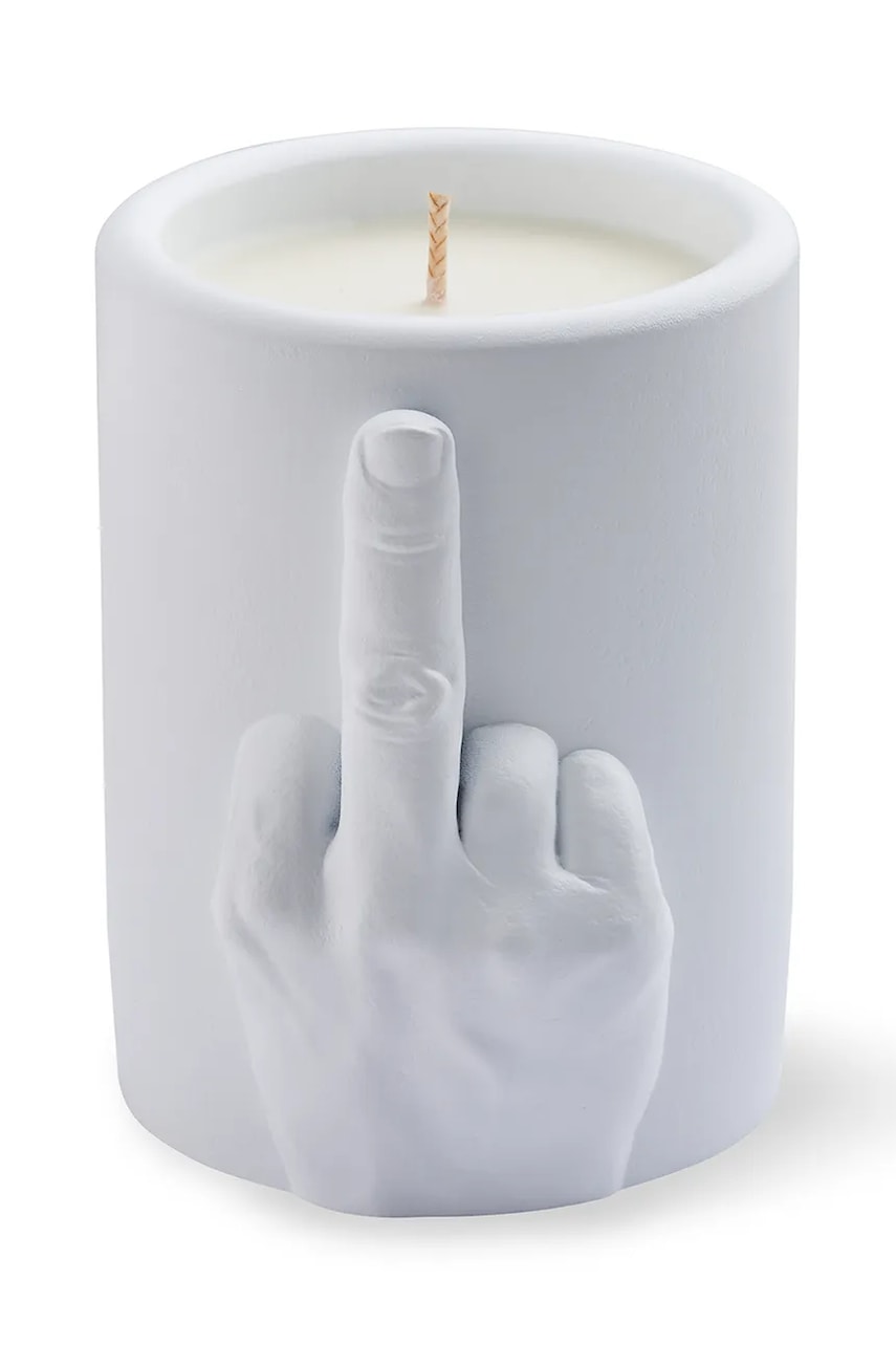 CandleHand lumânare parfumată de soia F*ck you 260 g culoarea alb