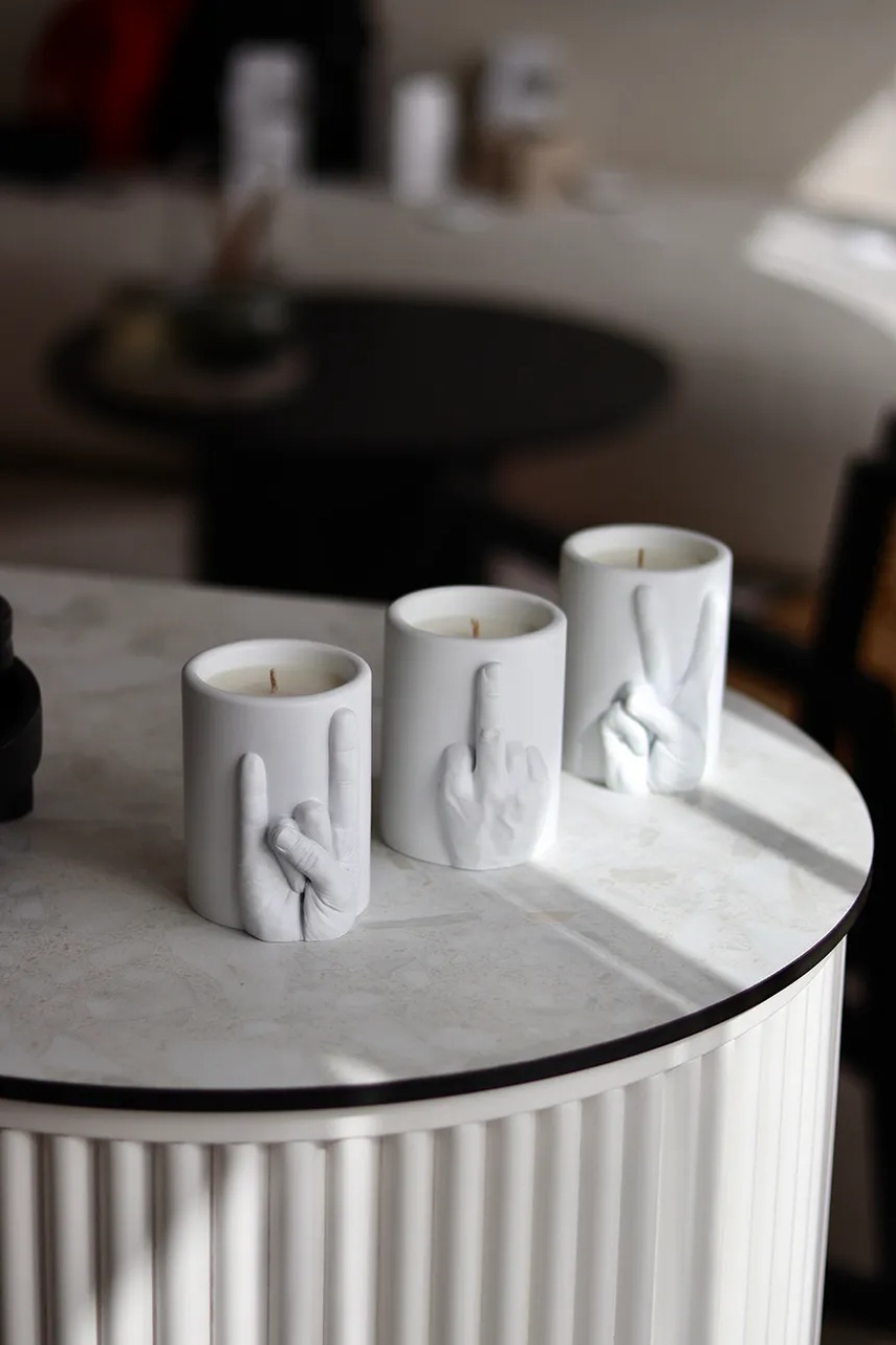 Αρωματικό κερί σόγιας CandleHand F*ck you 260 g χρώμα: άσπρο φωτογραφία