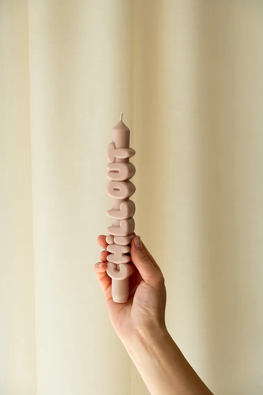 Διακοσμητικό κερί CandleHand Chill Out 23 cm χρώμα: πορτοκαλί φωτογραφία