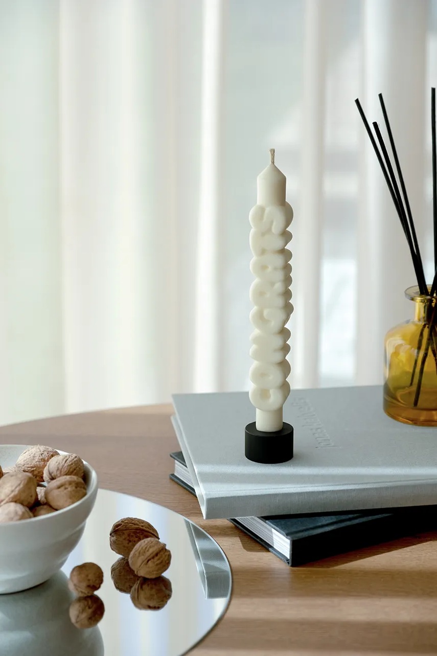 Διακοσμητικό κερί CandleHand Congrats 23 cm χρώμα: άσπρο φωτογραφία