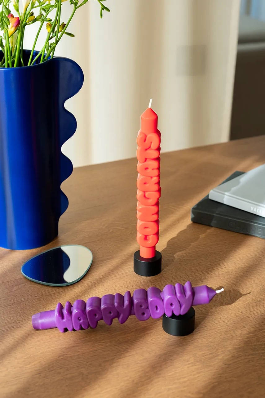 Σετ κεριών CandleHand B-Day Set 23 cm 2-pack χρώμα: πολύχρωμο φωτογραφία