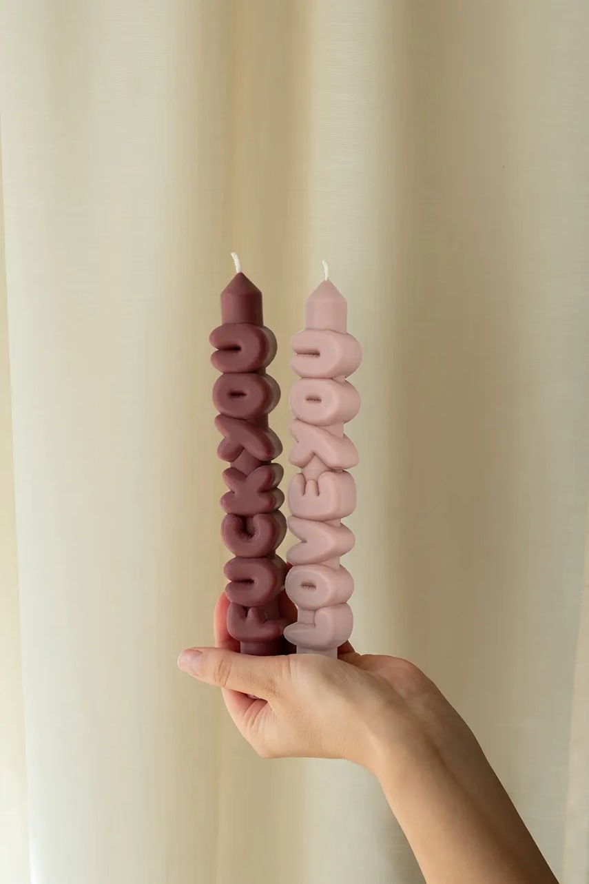 Σετ κεριών CandleHand Confrontatio 23 cm 2-pack χρώμα: πολύχρωμο φωτογραφία