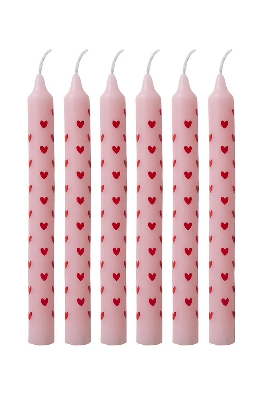 Rice set de lumânări decorative Heart 15,5 x 3 x 7,5 cm 12-pack