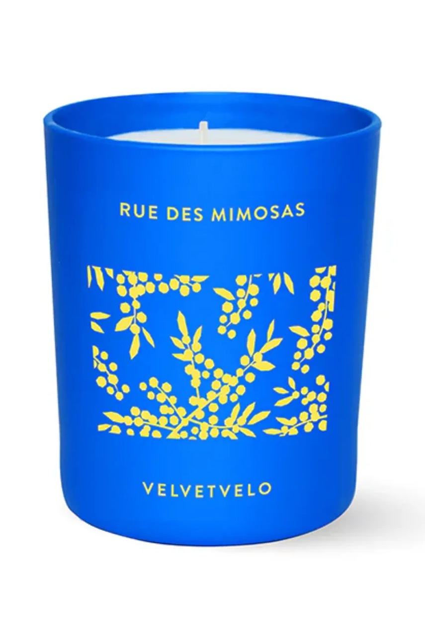 VELVETVELO Αρωματικό κερί Velvet Velo Rue des Mimosas 185 g χρώμα: μπλε, MIMOXXBOU φωτογραφία