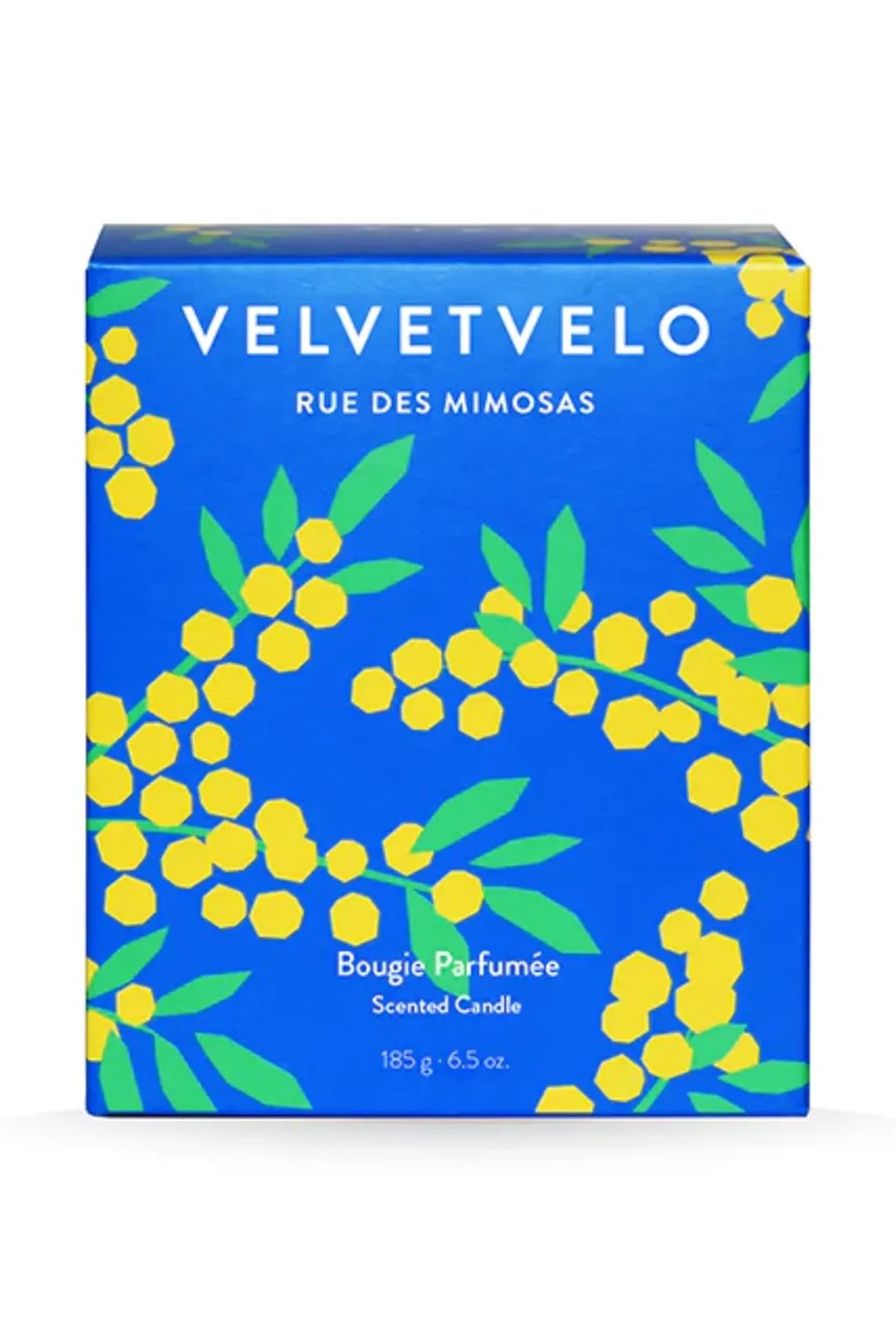 VELVETVELO Αρωματικό κερί Velvet Velo Rue des Mimosas 185 g χρώμα: μπλε, MIMOXXBOU φωτογραφία